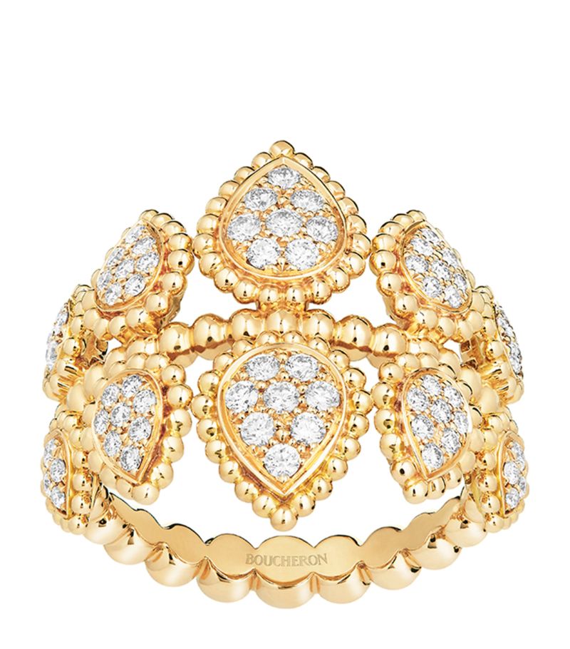 Boucheron Boucheron Yellow Gold And Diamond Serpent Bohème Ring