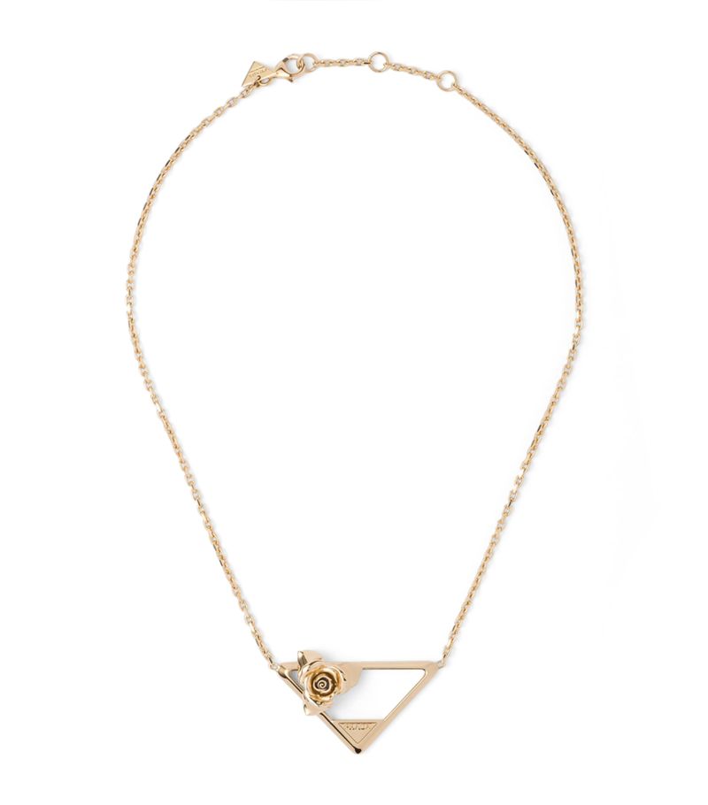 Prada Prada Rose Triangle Necklace