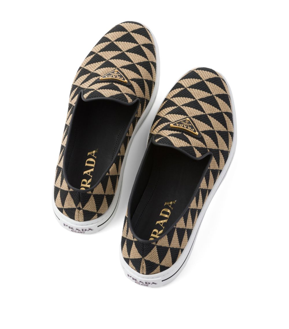 Prada Prada Triangle Slip-On Sneakers