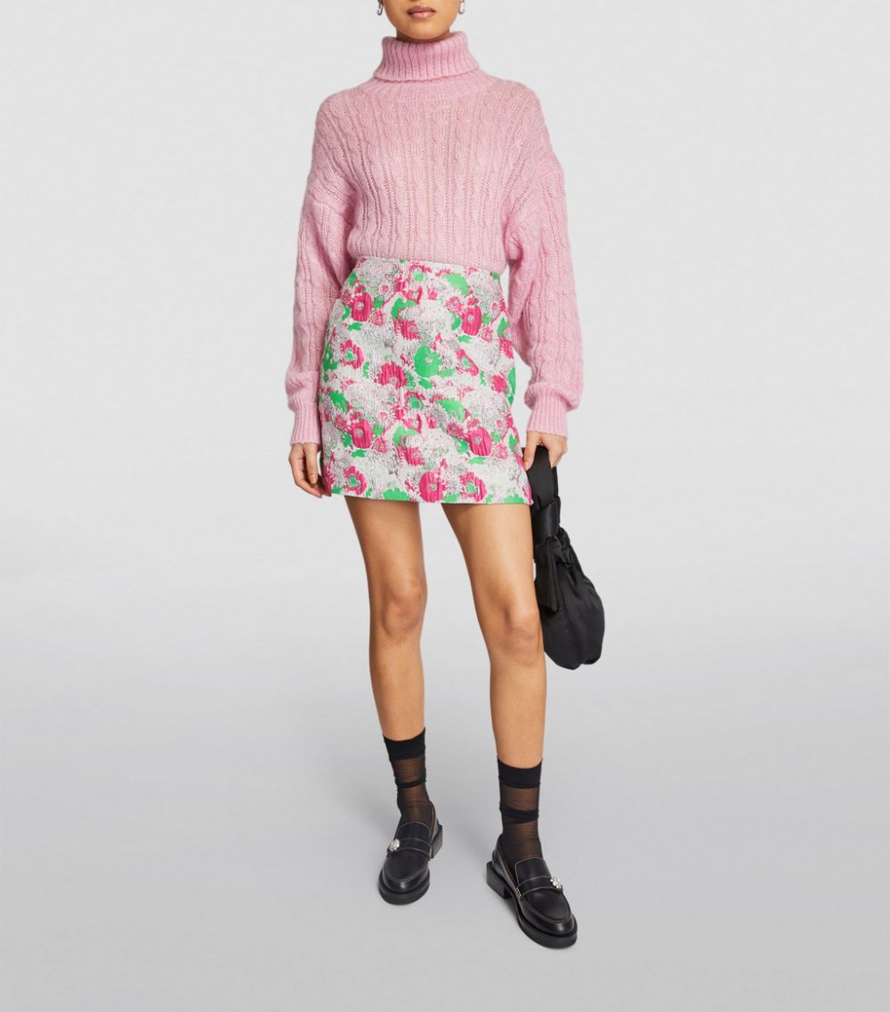 Ganni Ganni 3D Floral Mini Skirt