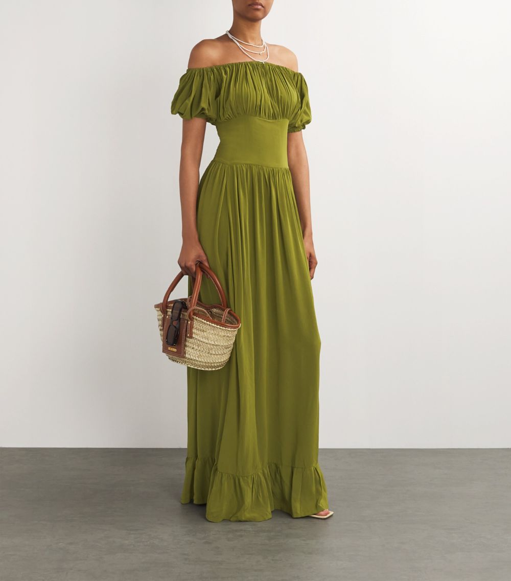 Evarae Evarae Crepe De Chine Hestia Maxi Dress