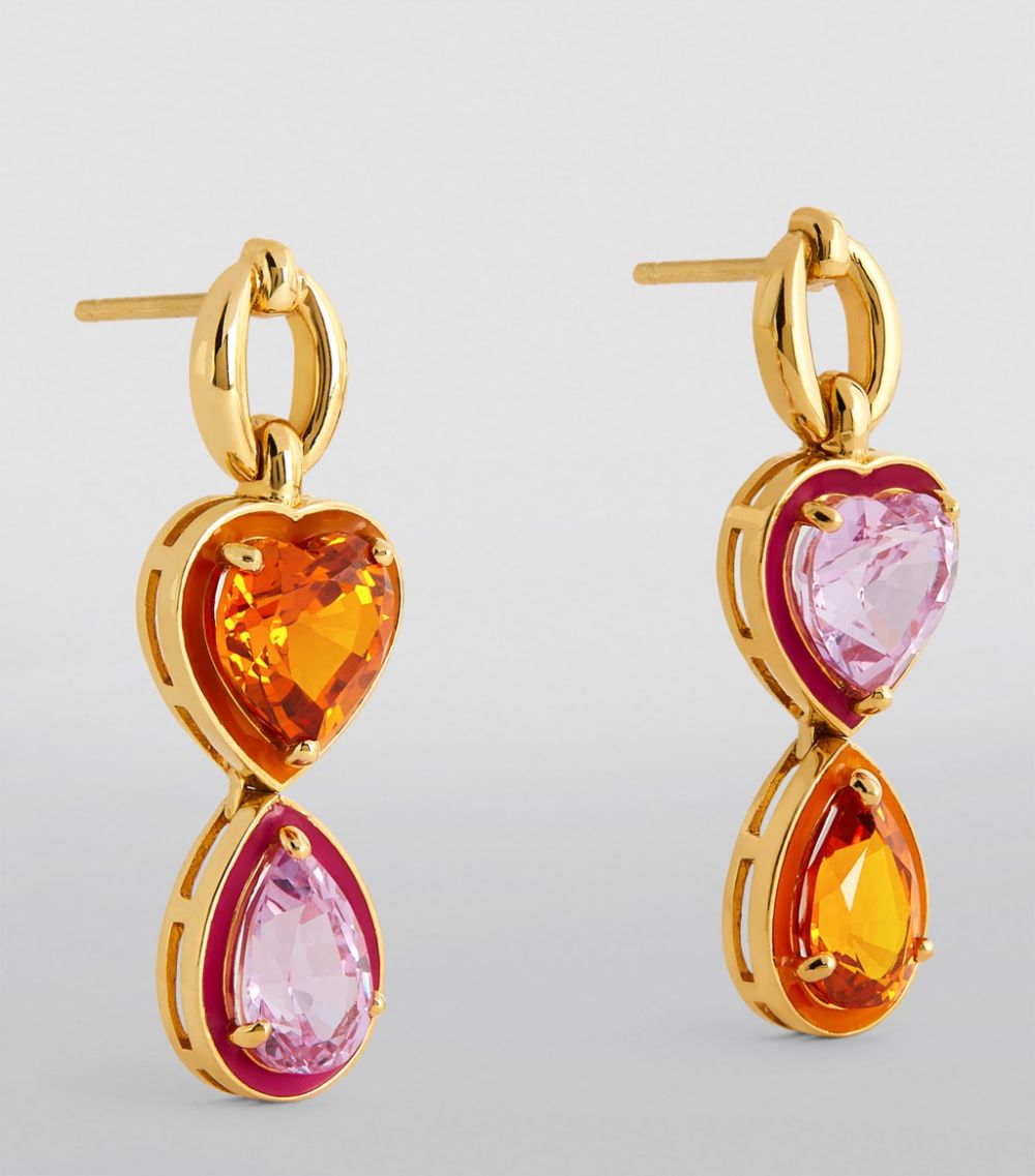 Nadine Aysoy Nadine Aysoy Yellow Gold And Sapphire Catena Earrings