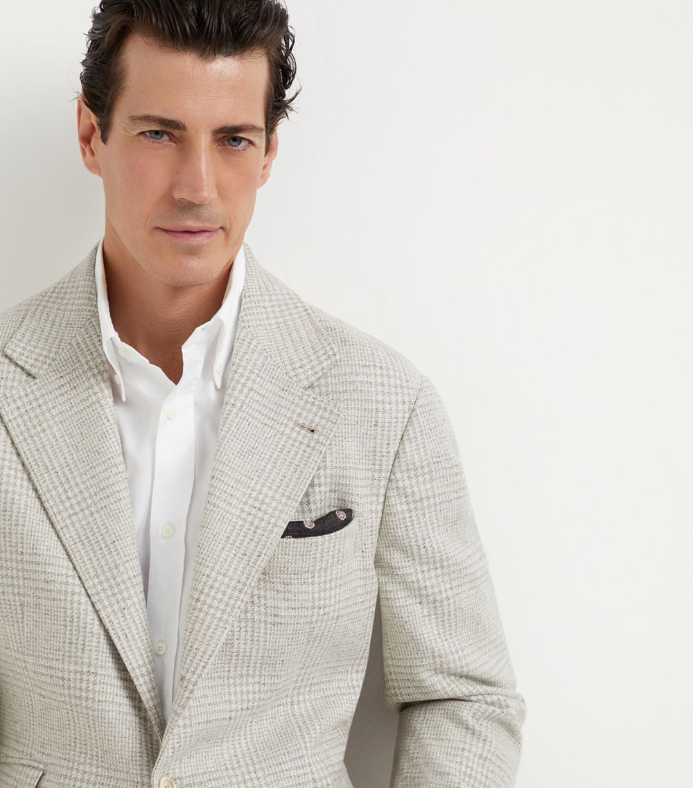 Brunello Cucinelli Brunello Cucinelli Wool-Blend Check Suit Jacket