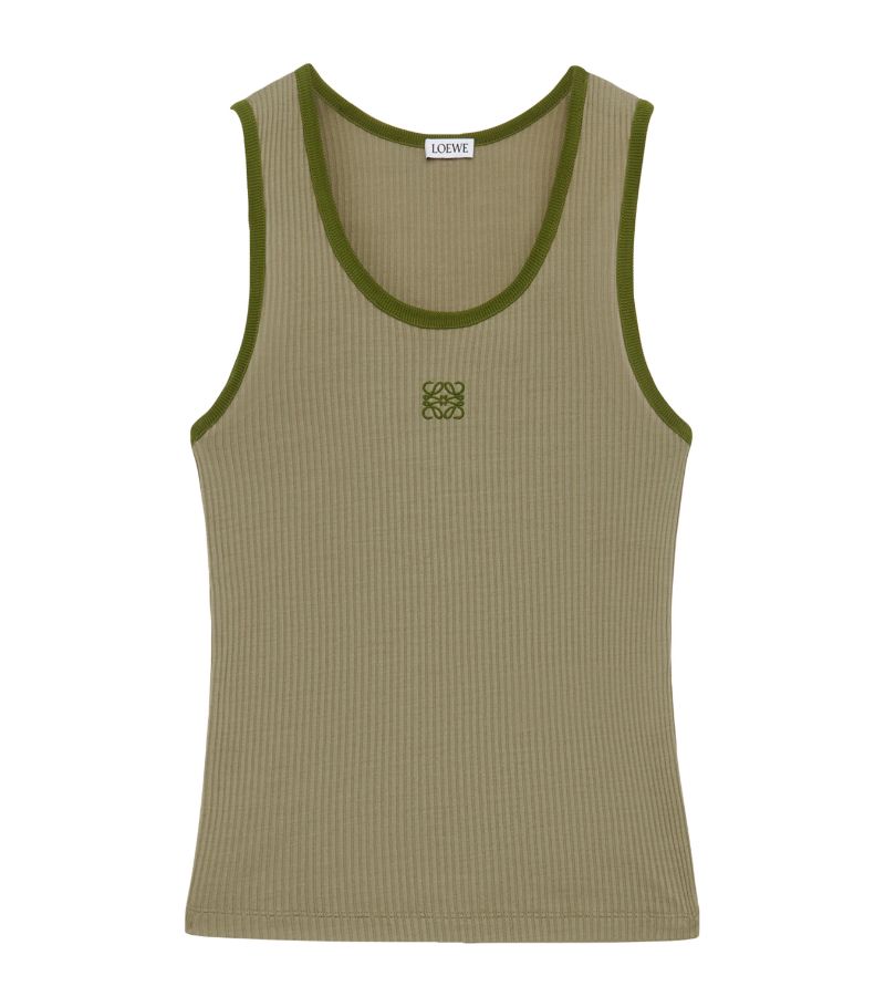 Loewe Loewe Silk Logo-Embroidered Tank Top