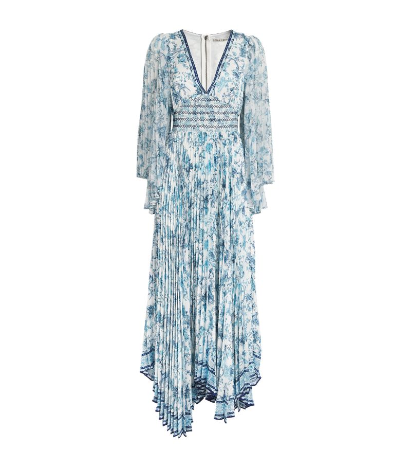 Alice + Olivia Alice + Olivia Pleated Sion Maxi Dress