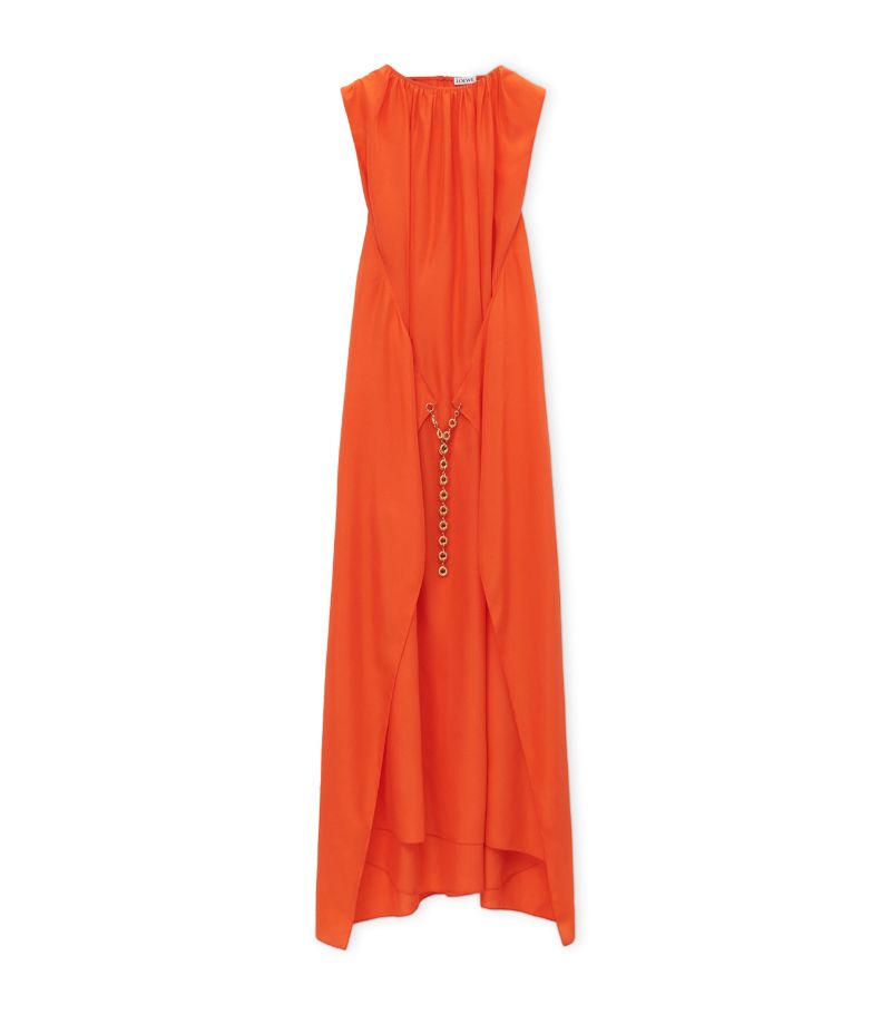 Loewe Loewe Silk Chain Midi Dress