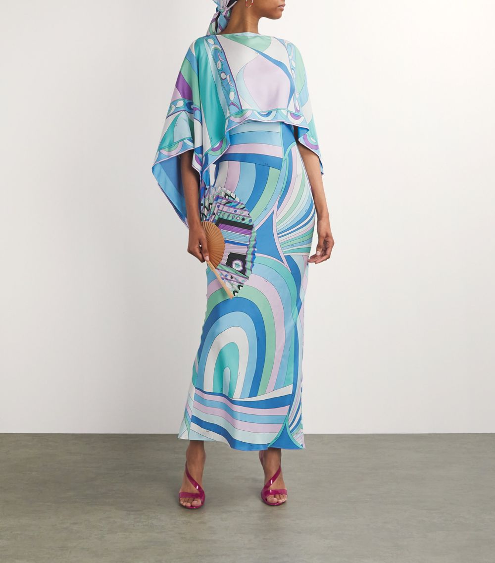 Emilio Pucci Pucci Silk 2-Piece Cape Dress