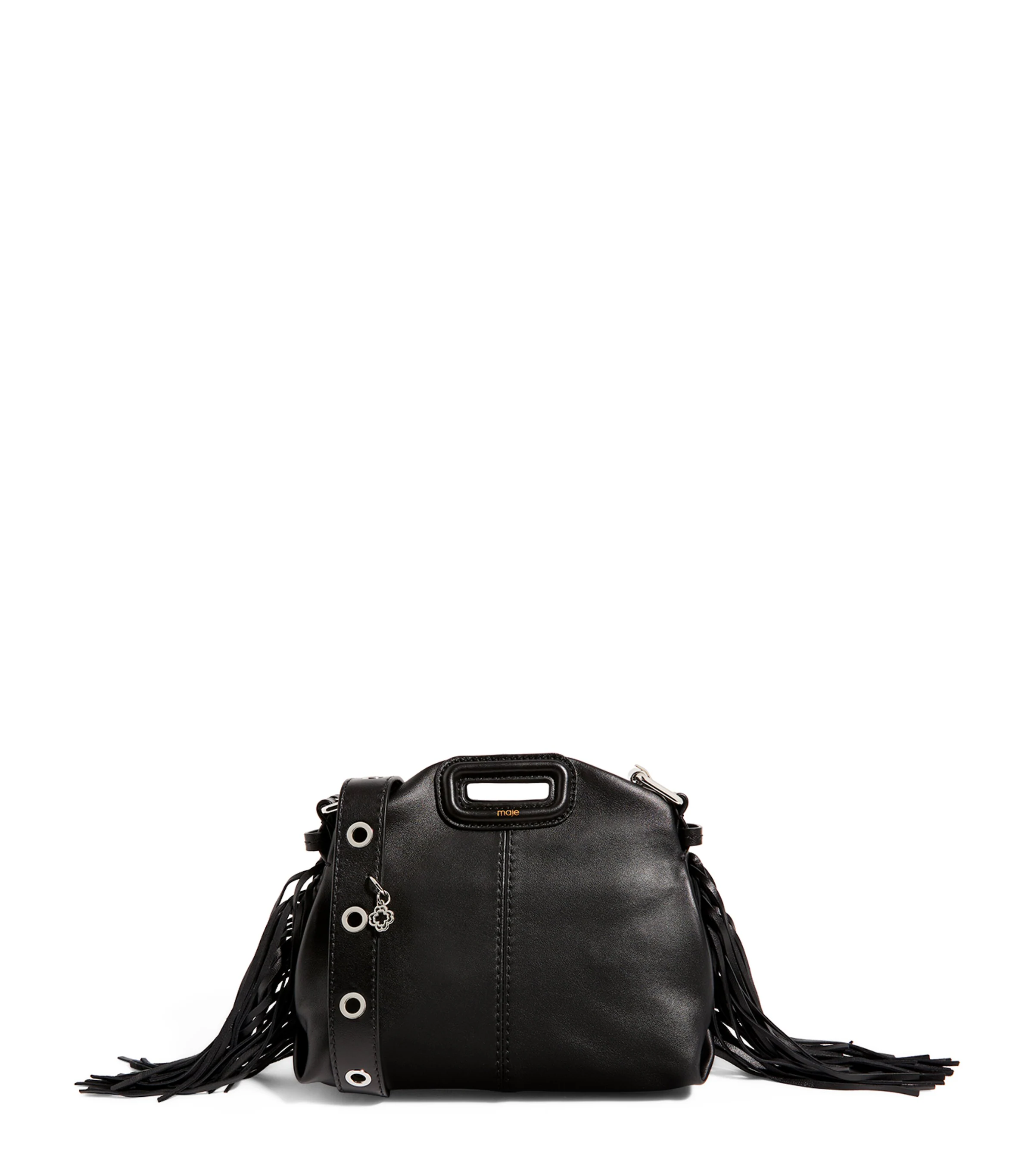  Maje Leather M Top-Handle Bag