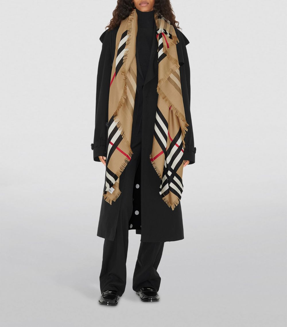 Burberry Burberry Silk-Wool Check Scarf