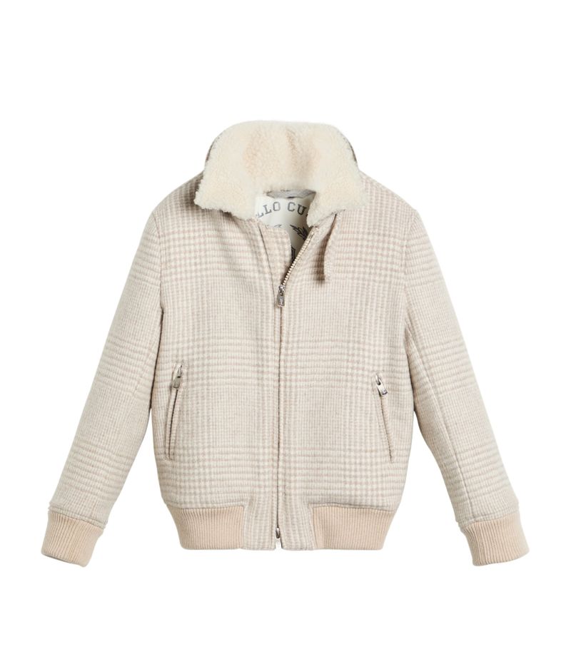 Brunello Cucinelli Kids Brunello Cucinelli Kids Wool-Blend Aviator Jacket