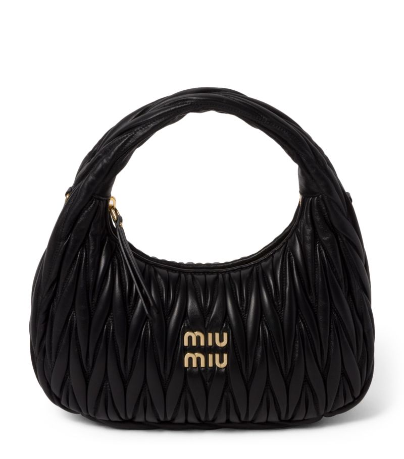 Miu Miu Miu Miu Medium Matelassé Leather Wander Top-Handle Bag