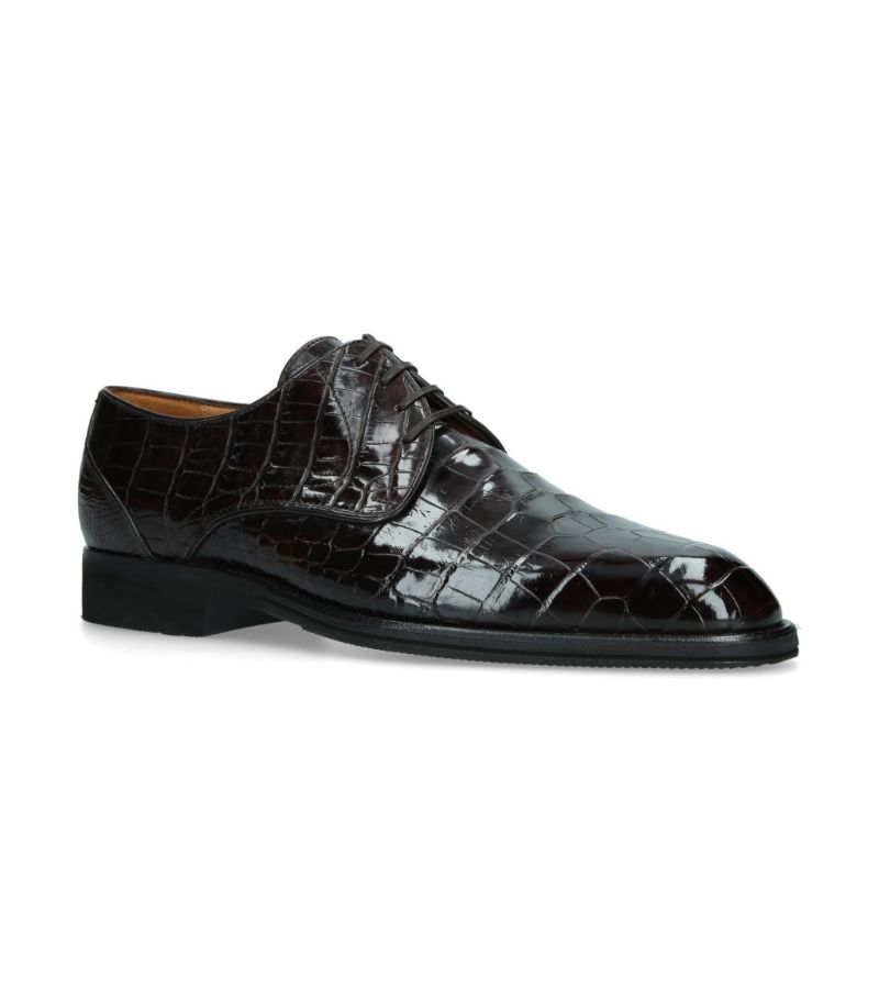 Brotini Brotini Crocodile Leather Derby Shoes