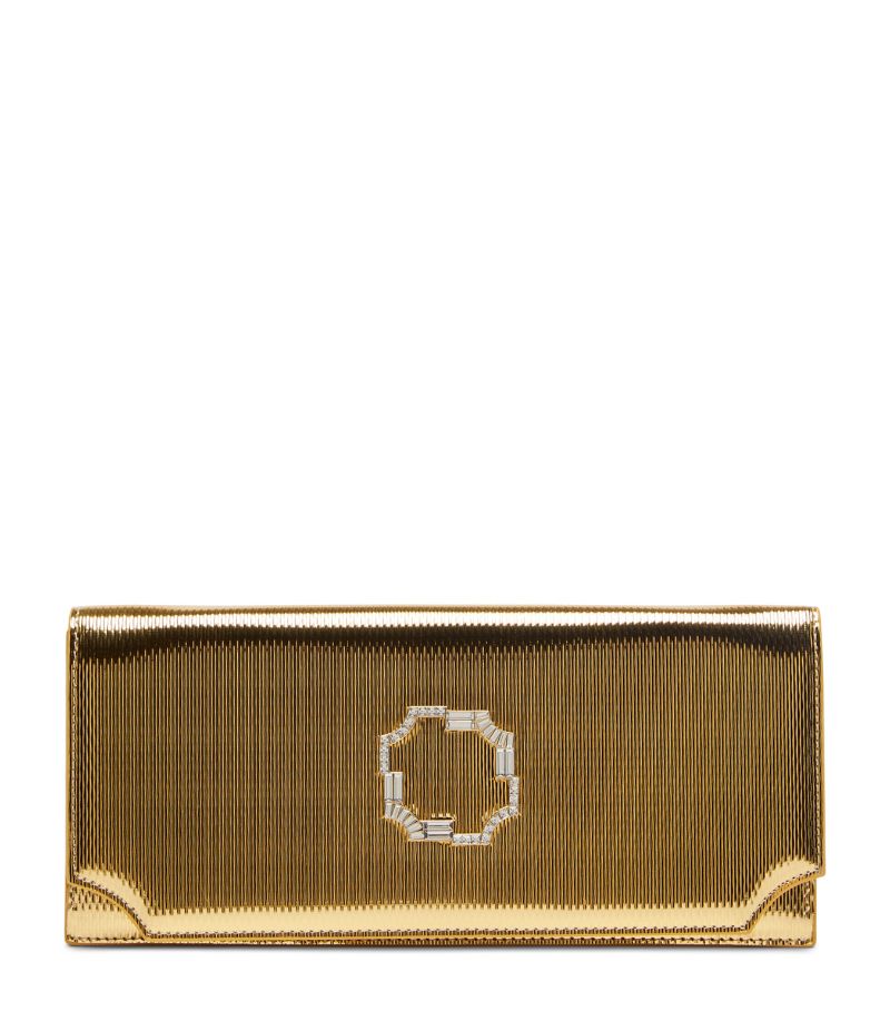 Malone Souliers by Roy Luwalt Malone Souliers Metallic Leather Vivien Clutch Bag