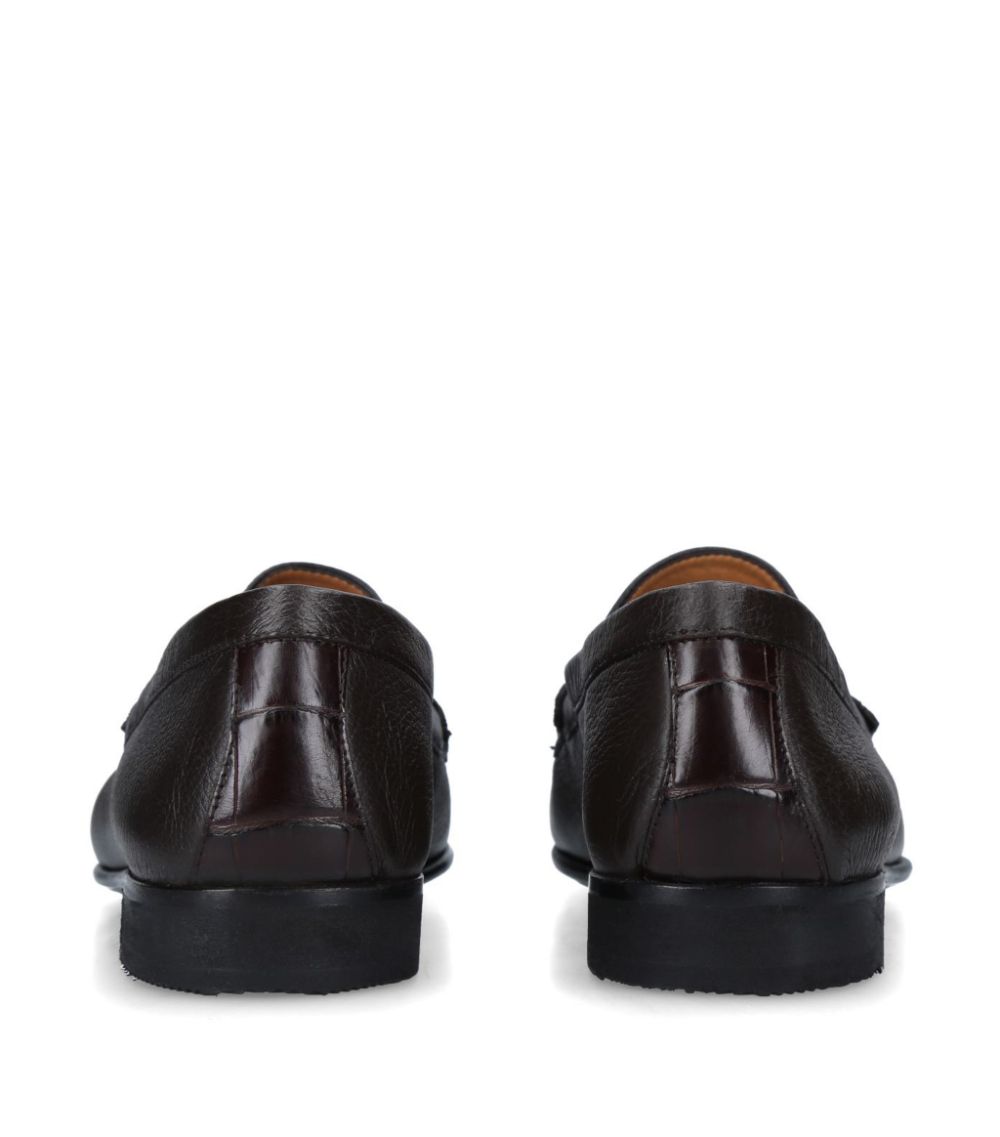 Brotini Brotini Croc Trim Leather Flex Loafers