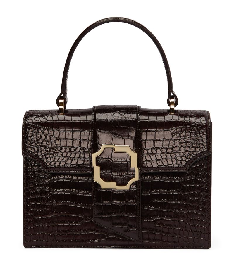 Malone Souliers by Roy Luwalt Malone Souliers Small Croc-Embossed Audrey Top-Handle Bag