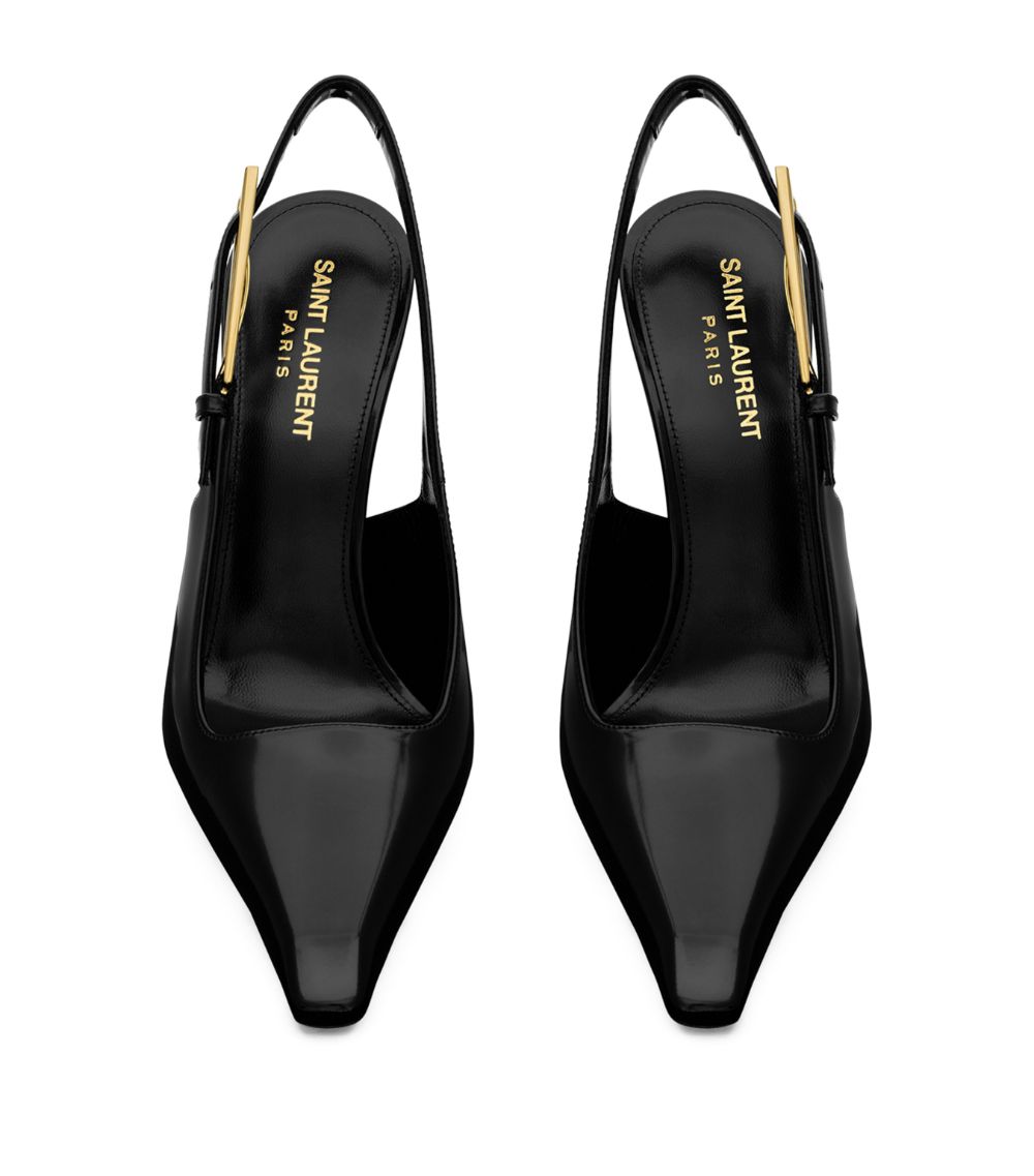 Saint Laurent Saint Laurent Leather Lee Slingback Pumps 110