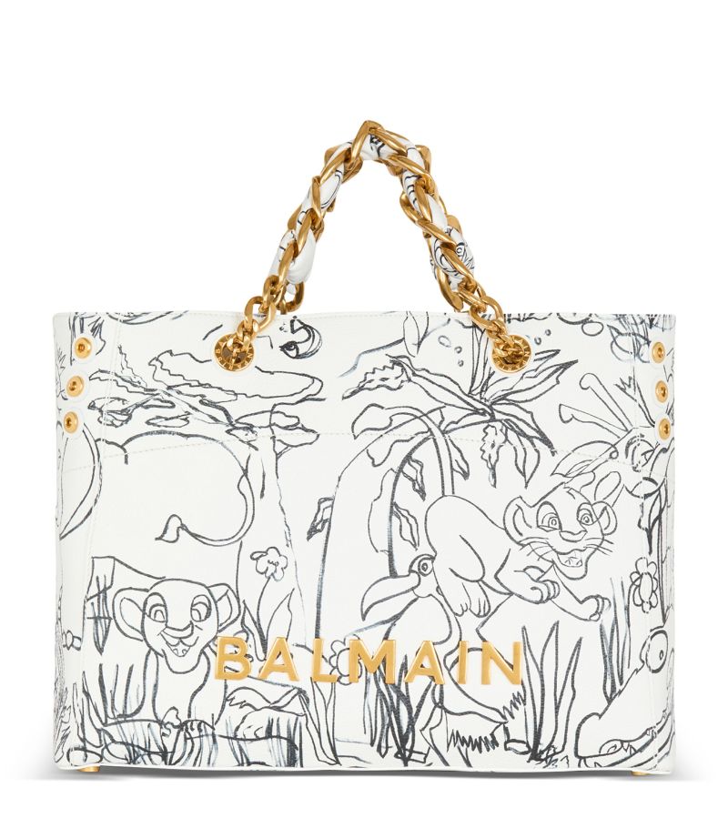 Balmain Balmain X Disney The Lion King Leather 1945 Tote Bag