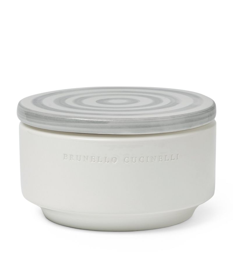 Brunello Cucinelli Brunello Cucinelli Ceramic Container With Lid (12Cm X 20Cm)