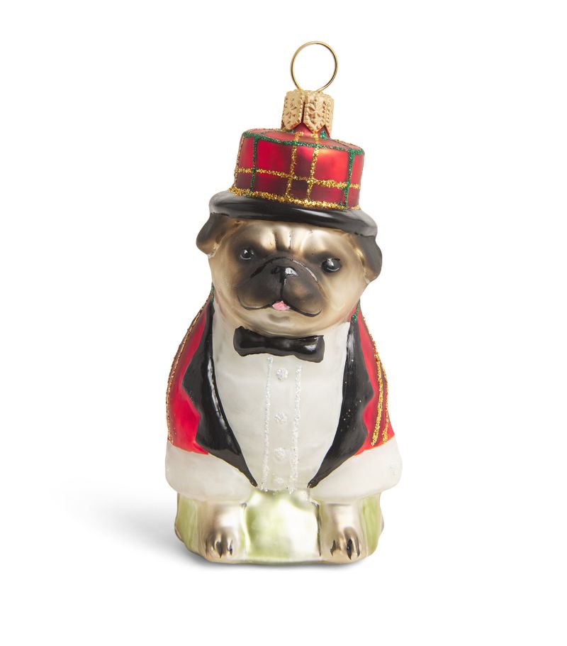  Hanco Glass Pug Tree Decoration (7Cm)