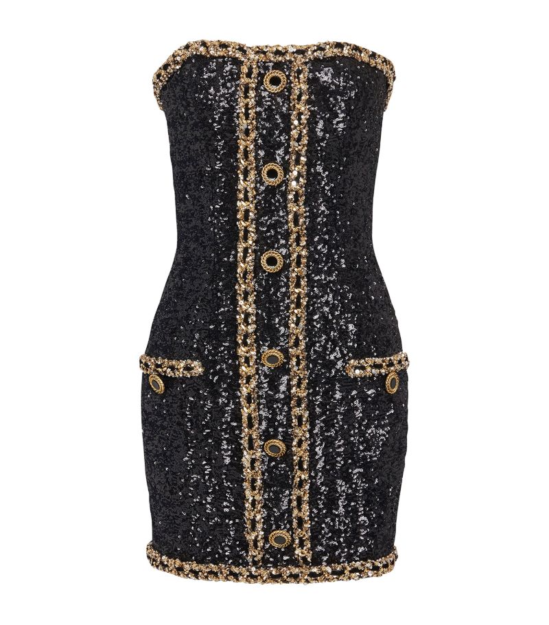 Balmain Balmain Sequin-Embellished Mini Dress