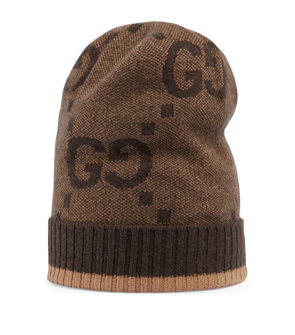 Gucci Gucci Cashmere Gg Beanie Hat