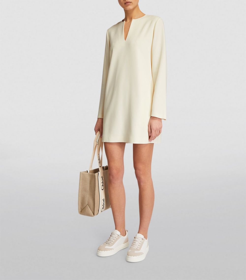 Theory Theory Split Neck Mini Dress