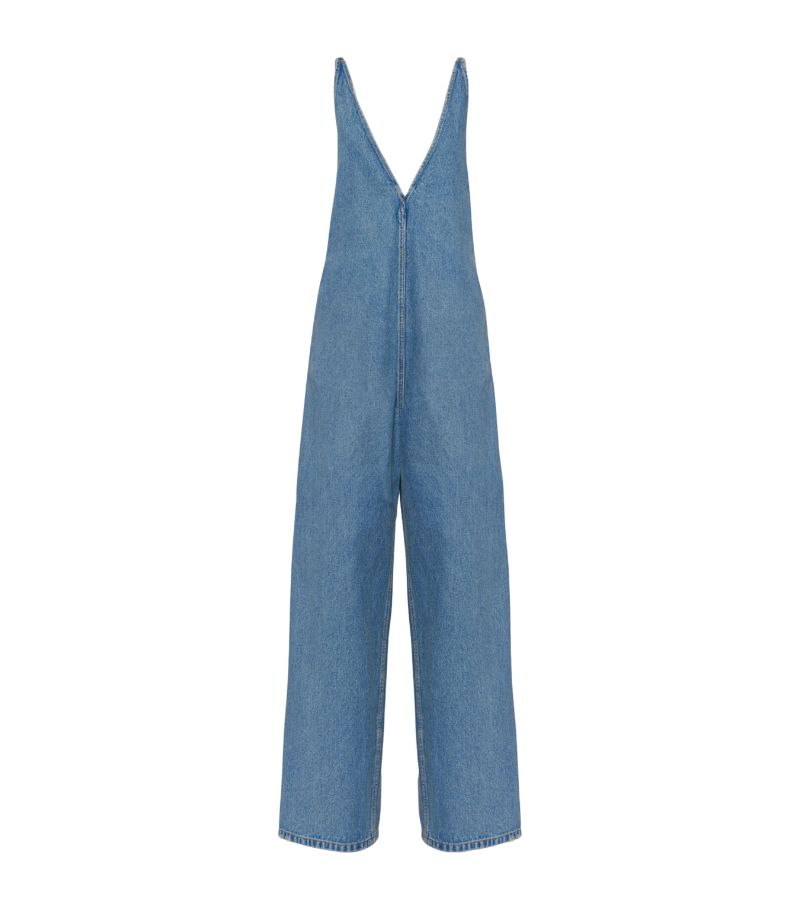 Prada Prada V-Neck Denim Jumpsuit