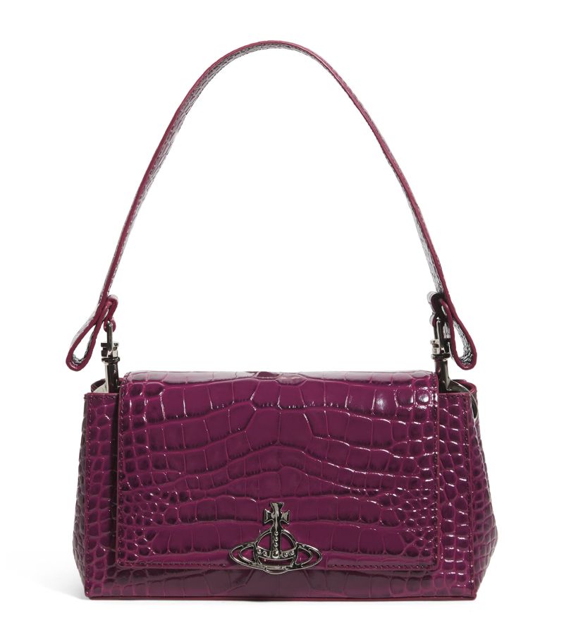 Vivienne Westwood Vivienne Westwood Small Croc-Embossed Hazel Shoulder Bag