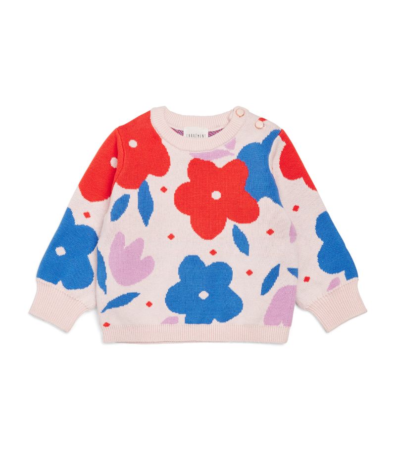 Carrément Beau Carrement Beau Cotton Floral Sweater (12 Months)