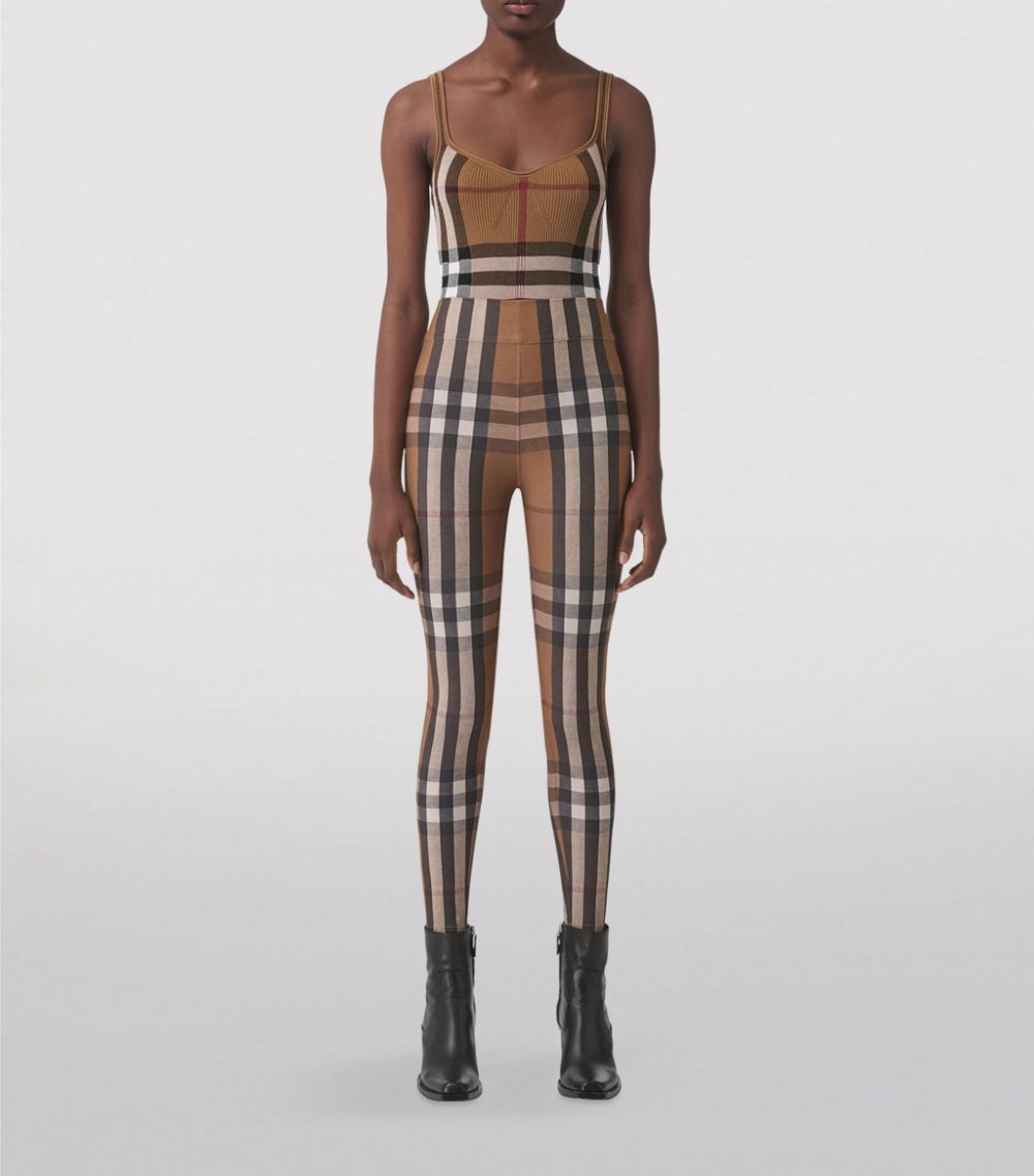 Burberry Burberry Stretch-Jersey Check Leggings