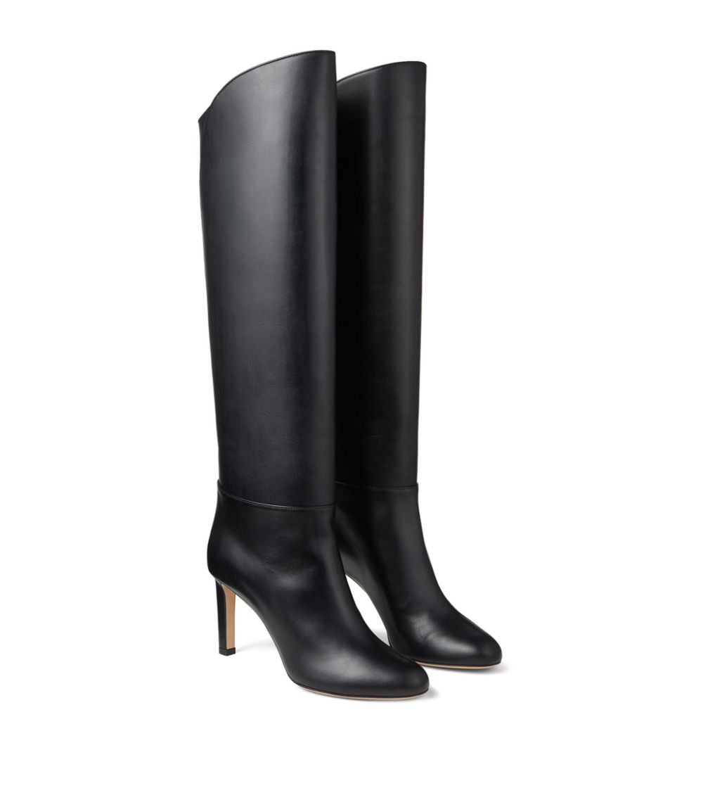 Jimmy Choo Jimmy Choo Karter 85 Leather Knee-High Boots