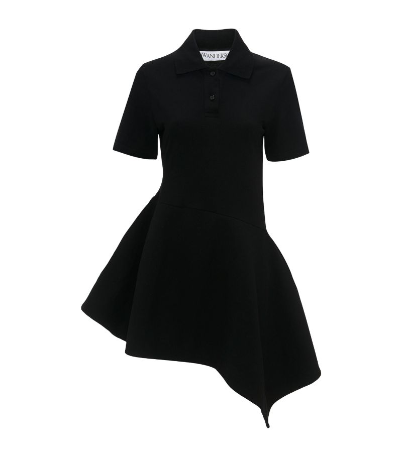 Jw Anderson Jw Anderson Asymmetric Polo Shirt Mini Dress