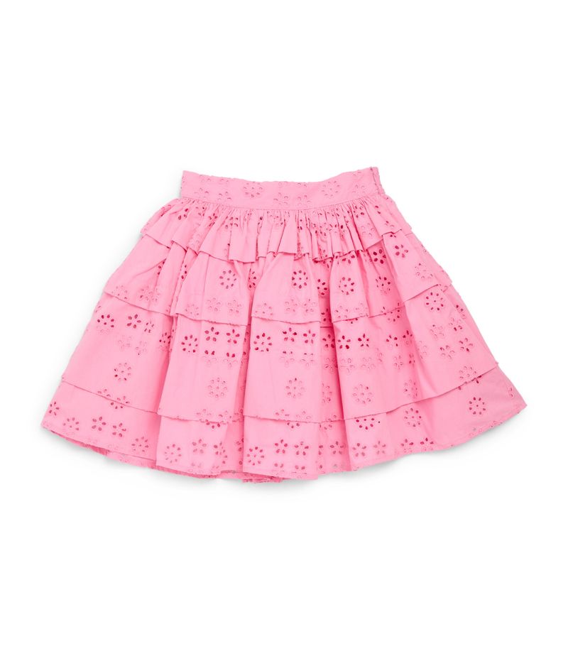  Petite Amalie Cotton Broderie Anglaise Tiered Skirt (4-16 Years)