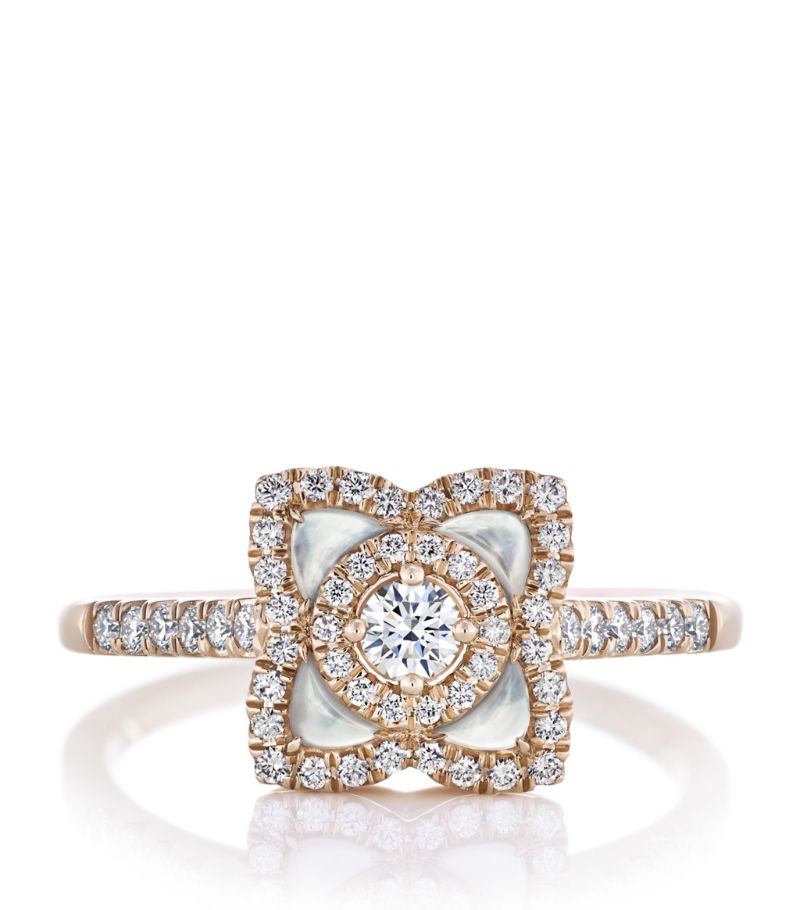 De Beers Jewellers De Beers Jewellers Rose Gold And Diamond Enchanted Lotus Ring