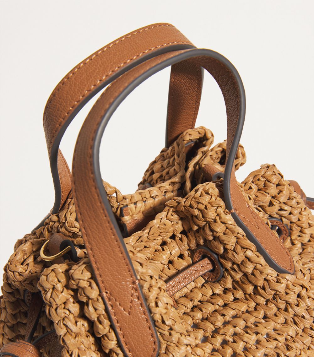 Anya Hindmarch Anya Hindmarch Raffia Drawstring Cross-Body Bag