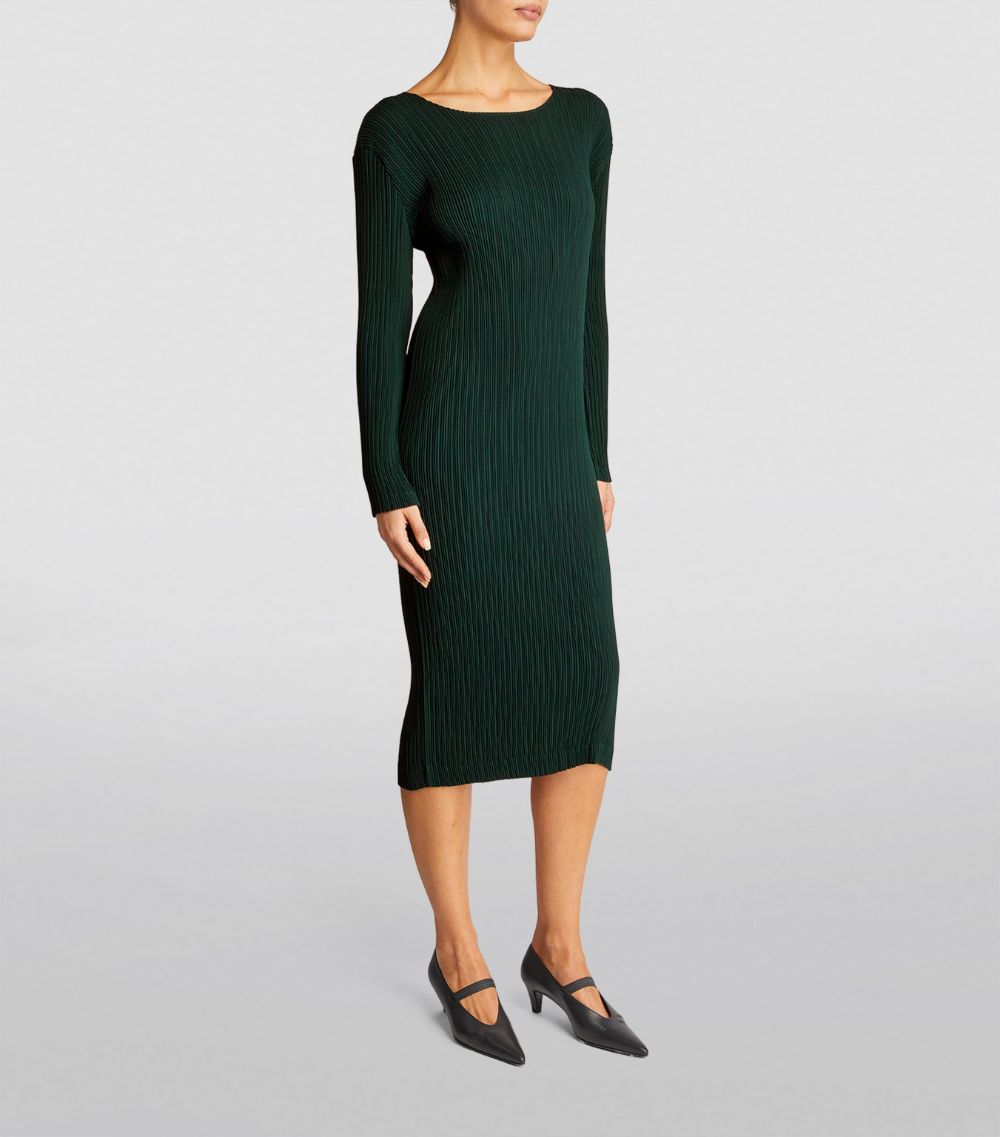 Issey Miyake Issey Miyake Hatching Pleats Midi Dress