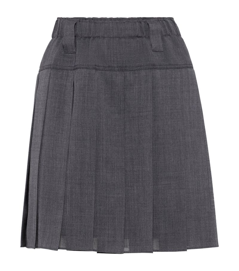 Brunello Cucinelli Brunello Cucinelli Wool-Blend Pleated Mini Skirt