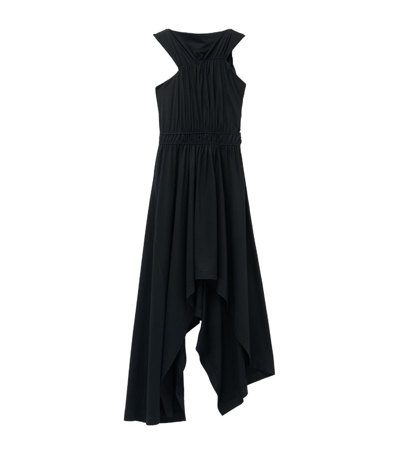 Alexander McQueen Alexander Mcqueen Cotton Asymmetric Gathered Maxi Dress