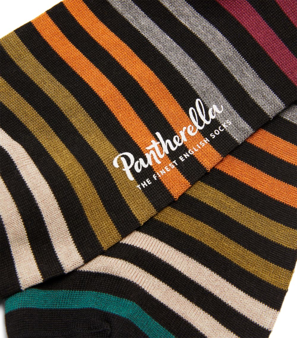 Pantherella Pantherella Cotton-Blend Striped Socks