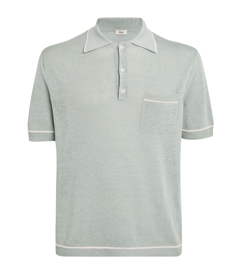 AGNONA Agnona Linen-Silk Polo Shirt