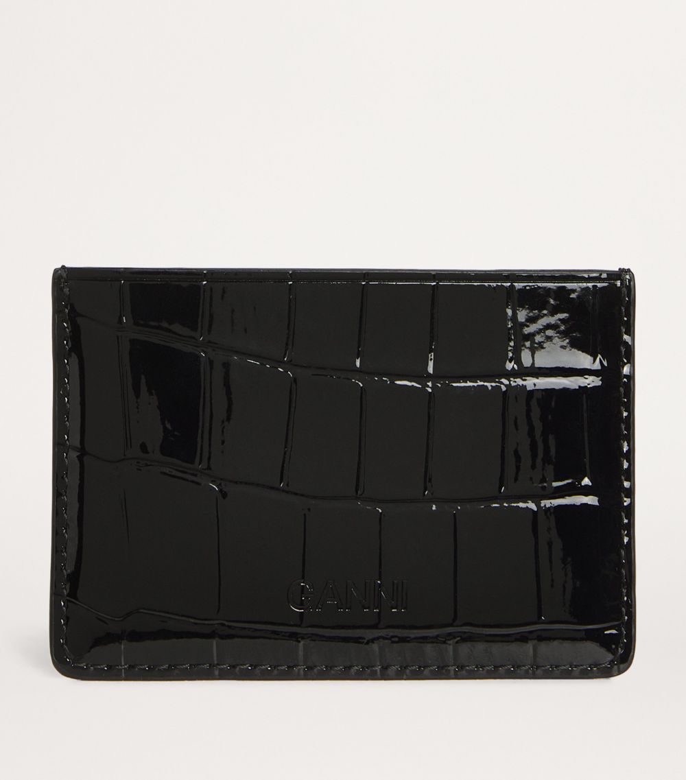 Ganni Ganni Croc-Embossed Bou Card Holder