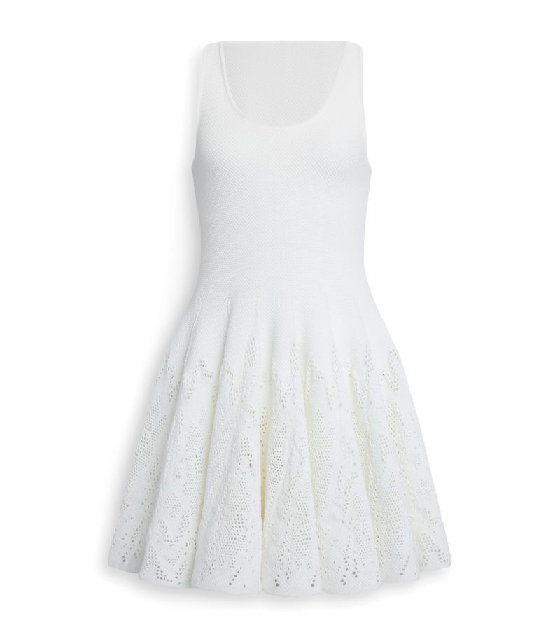 Alaïa Alaïa Lace-Detail Skater Mini Dress