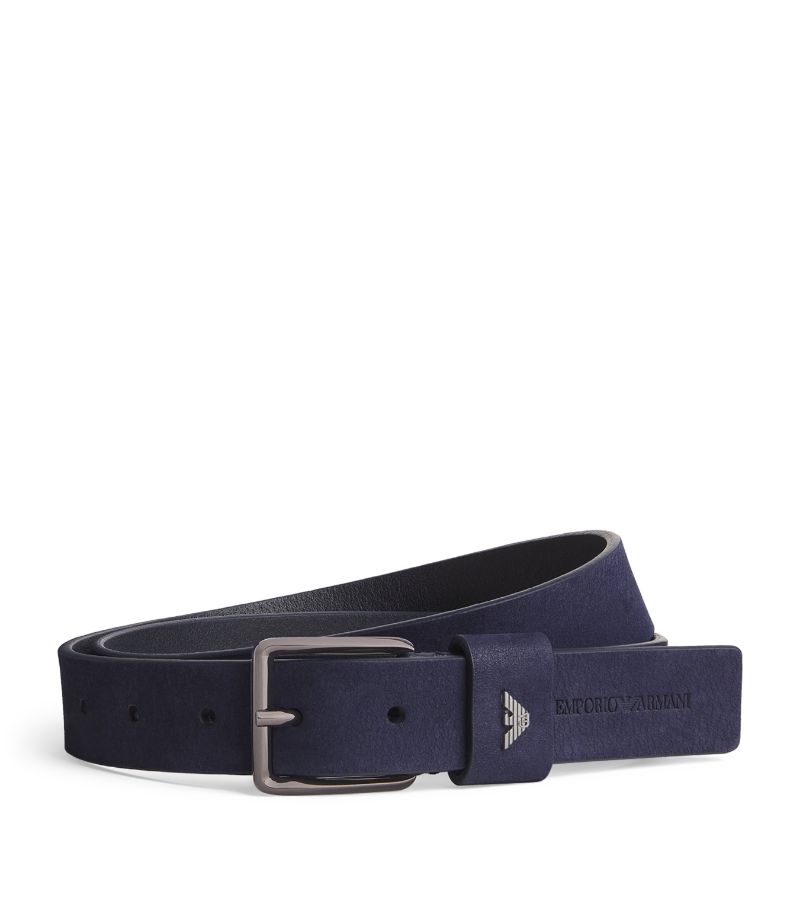 Emporio Armani Emporio Armani Suede Logo Belt