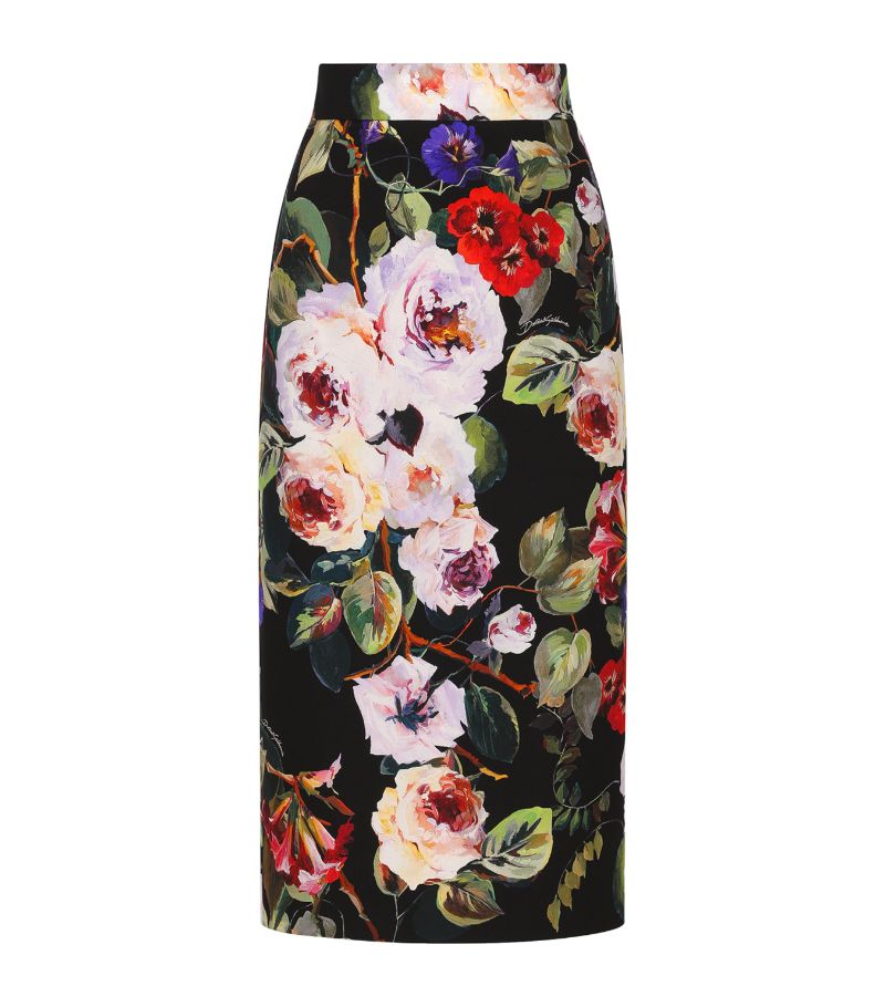 Dolce & Gabbana Dolce & Gabbana Floral Print Midi Skirt