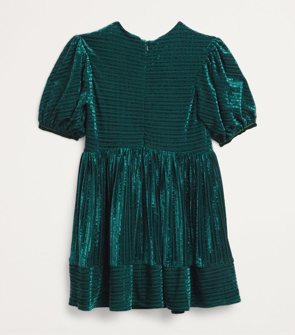 David Charles David Charles Velvet Button-Detail Dress (3-8 Years)