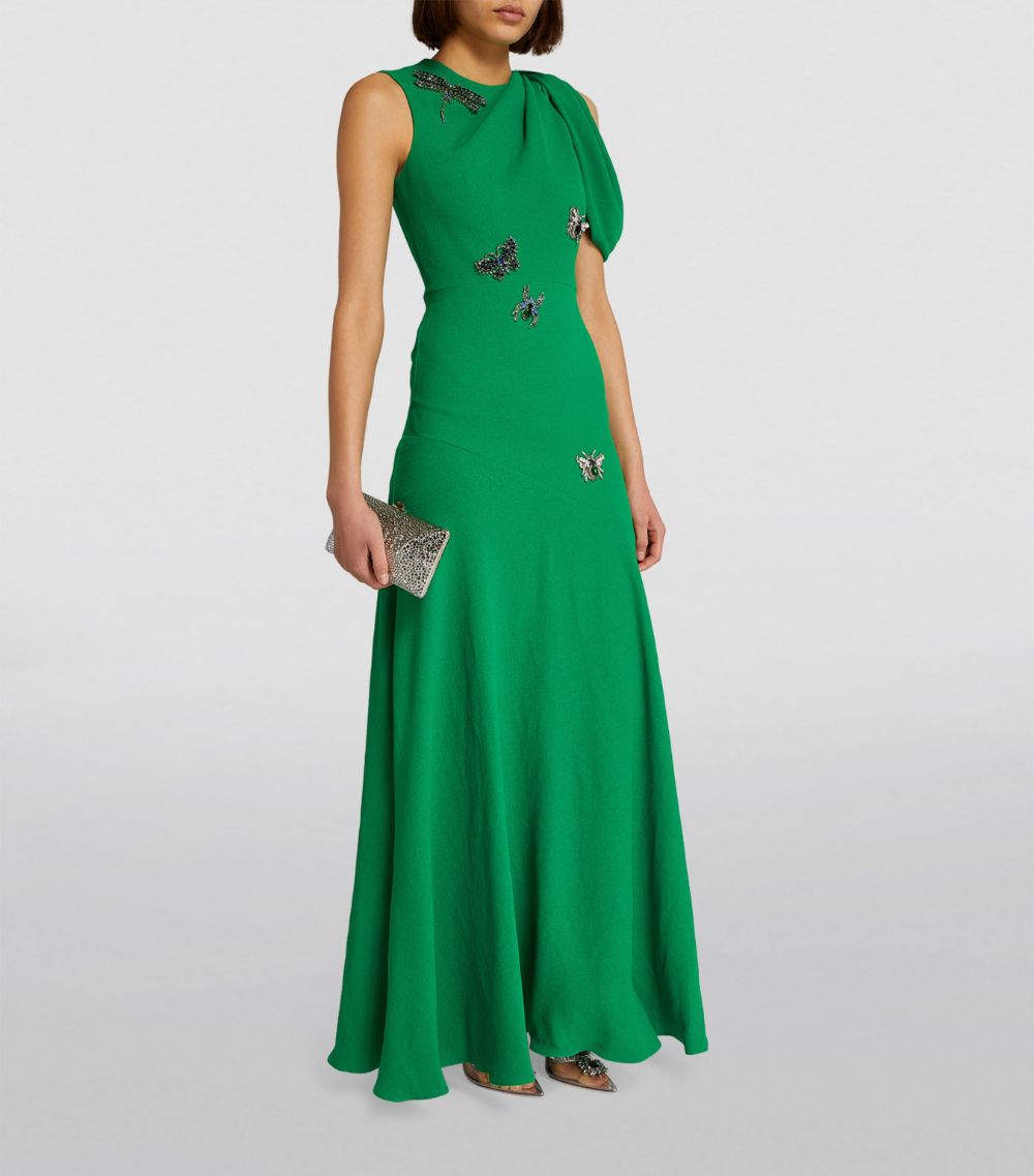 Erdem Erdem Embellished One-Shoulder Gown