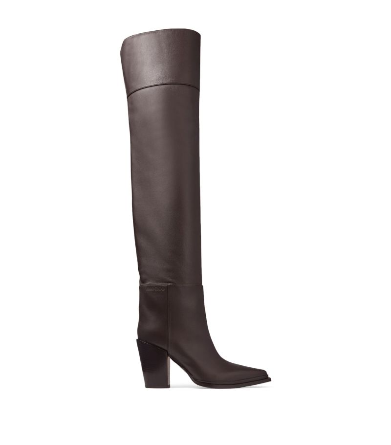 Jimmy Choo Jimmy Choo Cece 80 Leather Over-The-Knee Boots