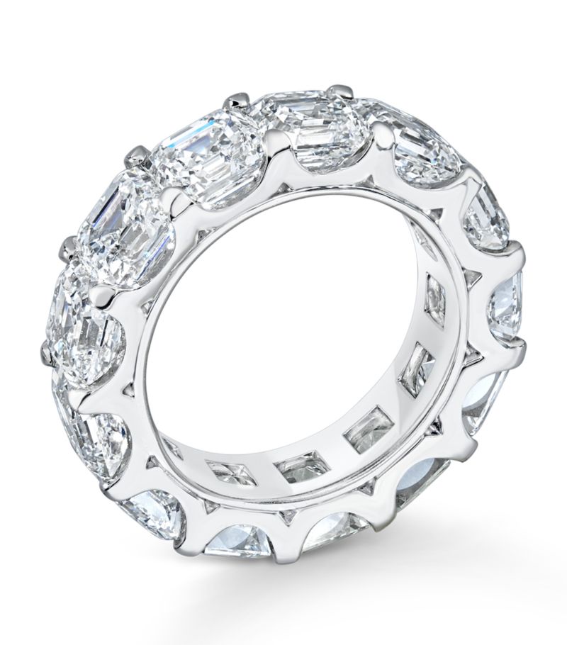 David Morris David Morris Square Emerald-Cut Diamond Eternity Ring
