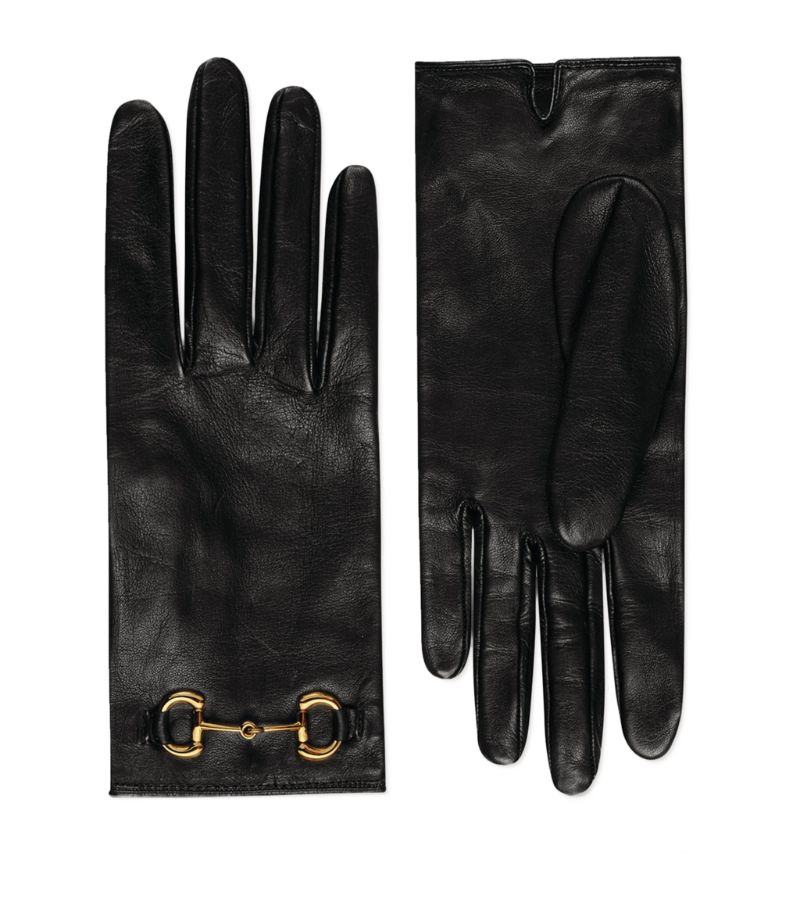 Gucci Gucci Leather Horsebit Gloves