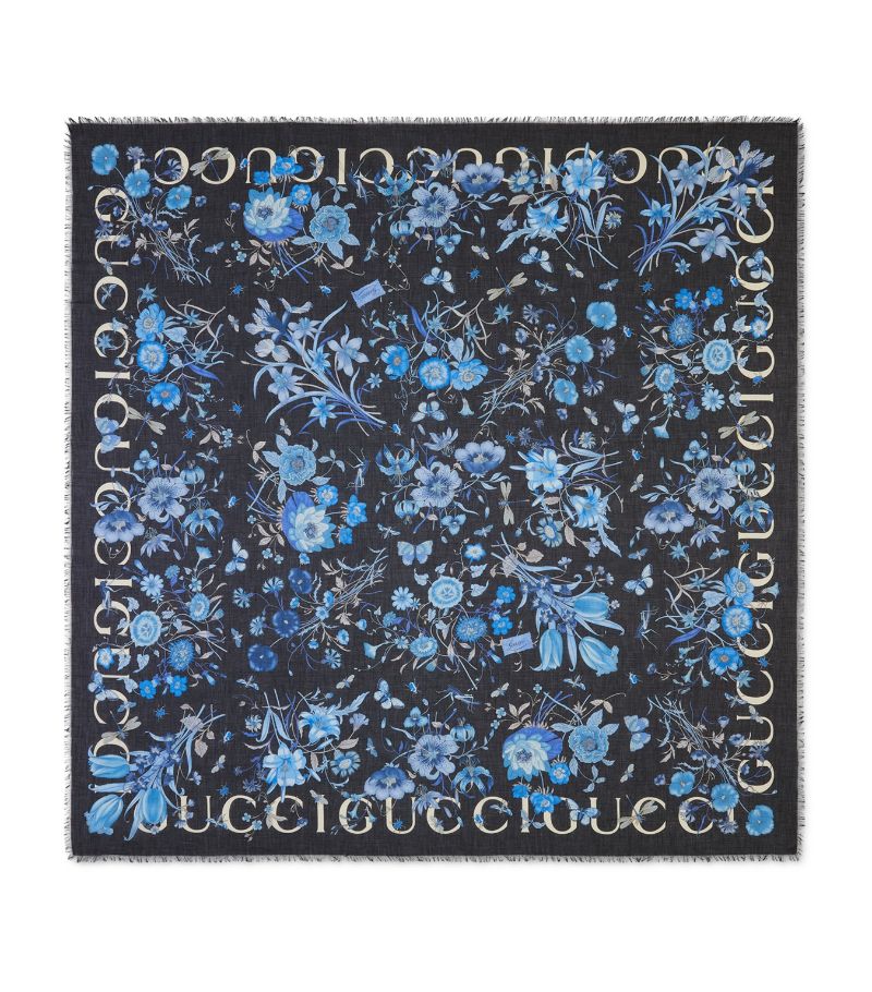 Gucci Gucci Silk Floral Shawl